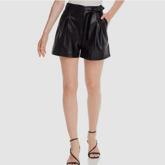 Lucy Paris Pants - Faux leather shorts